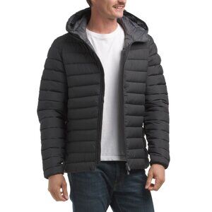 SAVE THE DUCK Black Marco Quilted Hooded Jacket
